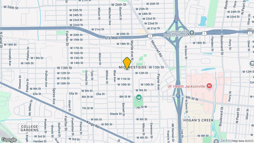 1335 W 12th St Map and Location Details