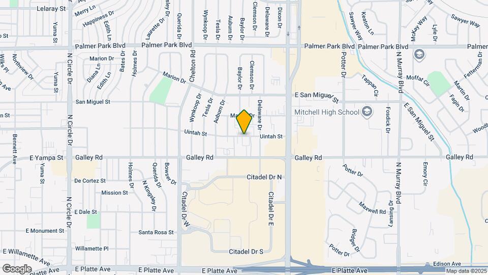 3607 E Uintah St Map and Location Details