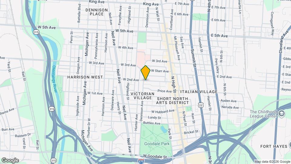 139 W 2nd Ave Mapa y Detalles de la Ubicación