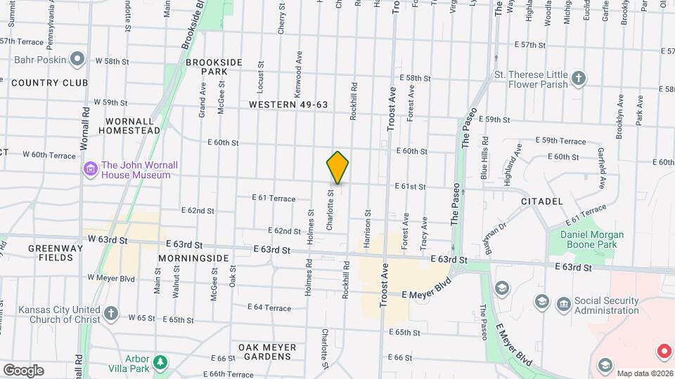 6109 Charlotte St Map and Location Details