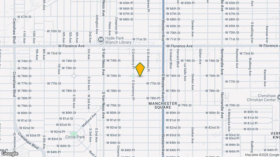 1932 W 76th St Map and Location Details