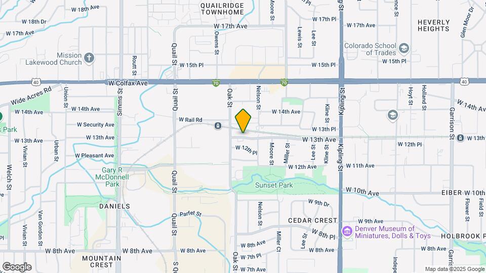 10713 W 13th Ave Mapa y Detalles de la Ubicación
