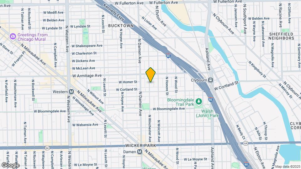 1925 N Winchester Ave, Unit 1 Mapa y Detalles de la Ubicación