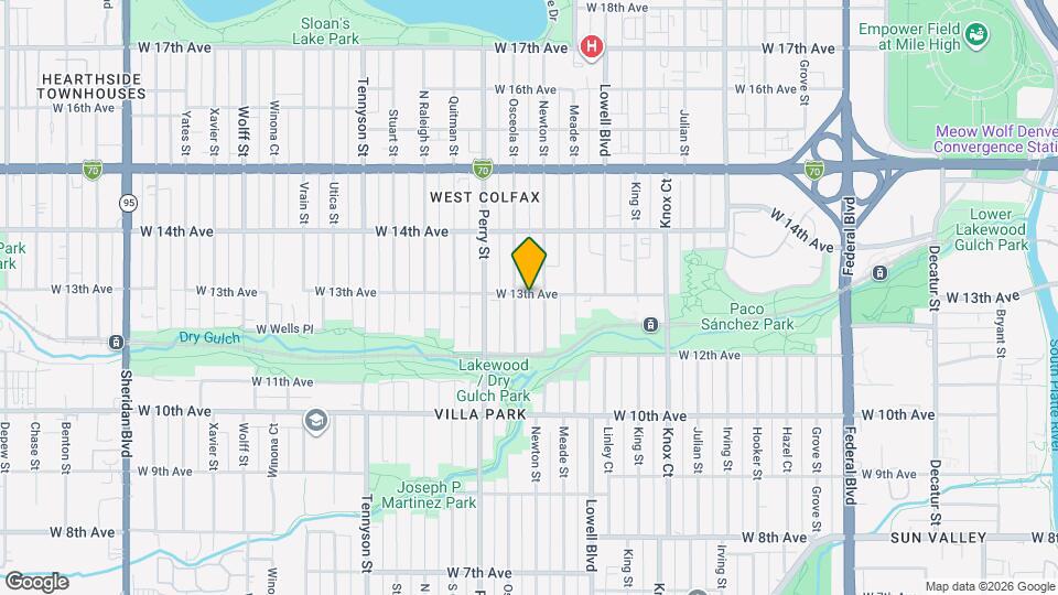 3850 W 13th Ave Map and Location Details