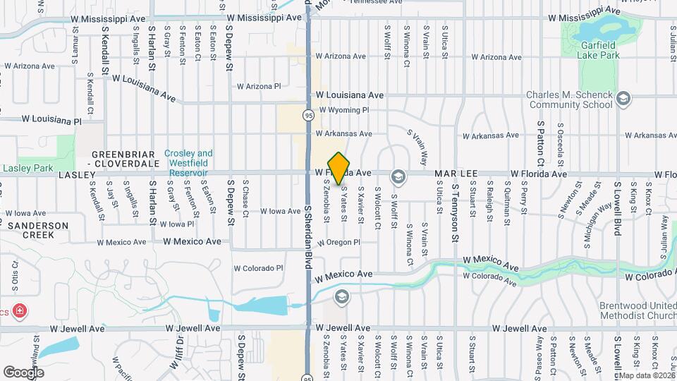1545 S Yates St Map and Location Details