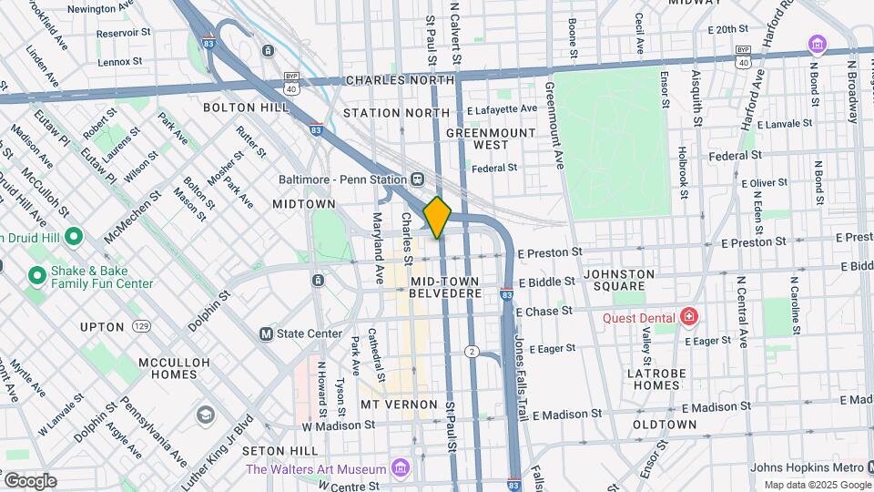 1304 Saint Paul St Map and Location Details