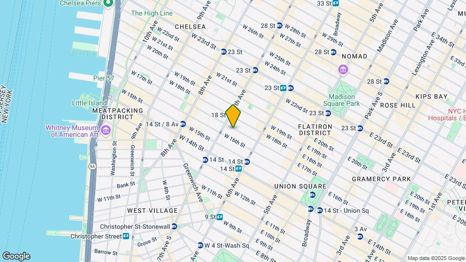 146 W 17th St Map and Location Details