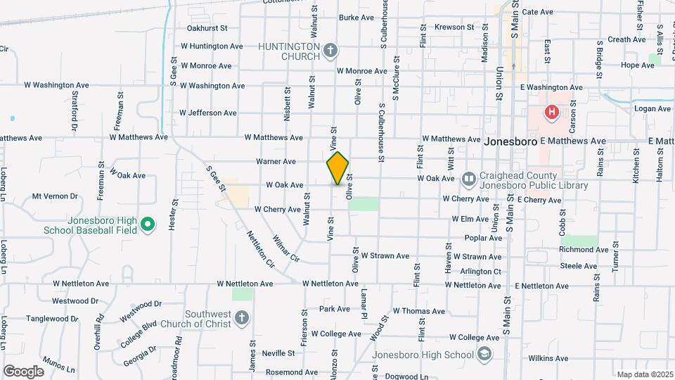 833 W Oak Ave Map and Location Details