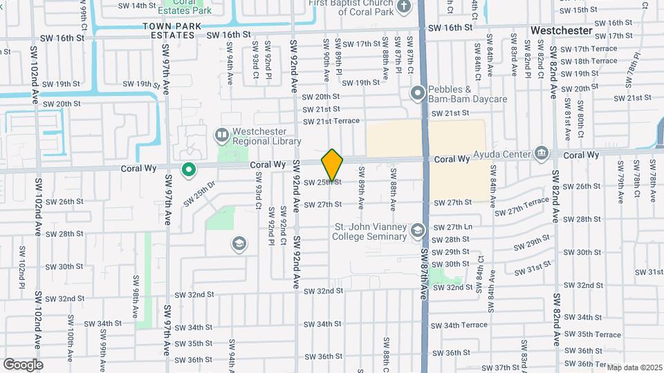 8990 SW 25th St Map and Location Details
