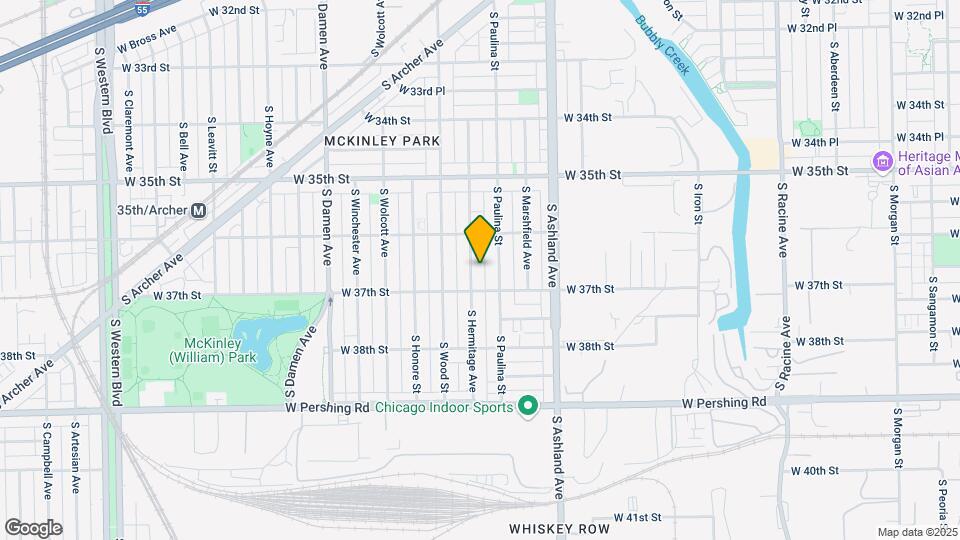3643 S Hermitage Ave Map and Location Details