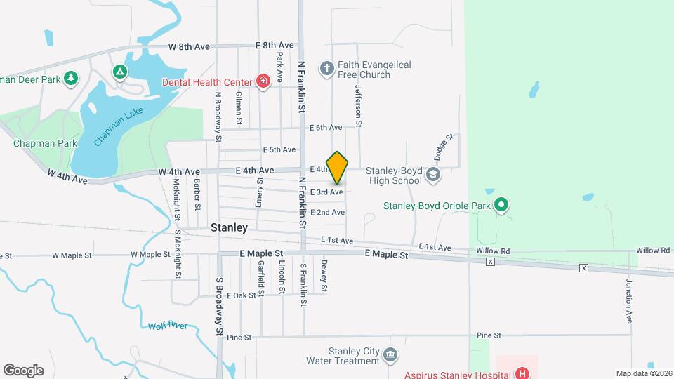 341 E 3rd Ave Map and Location Details