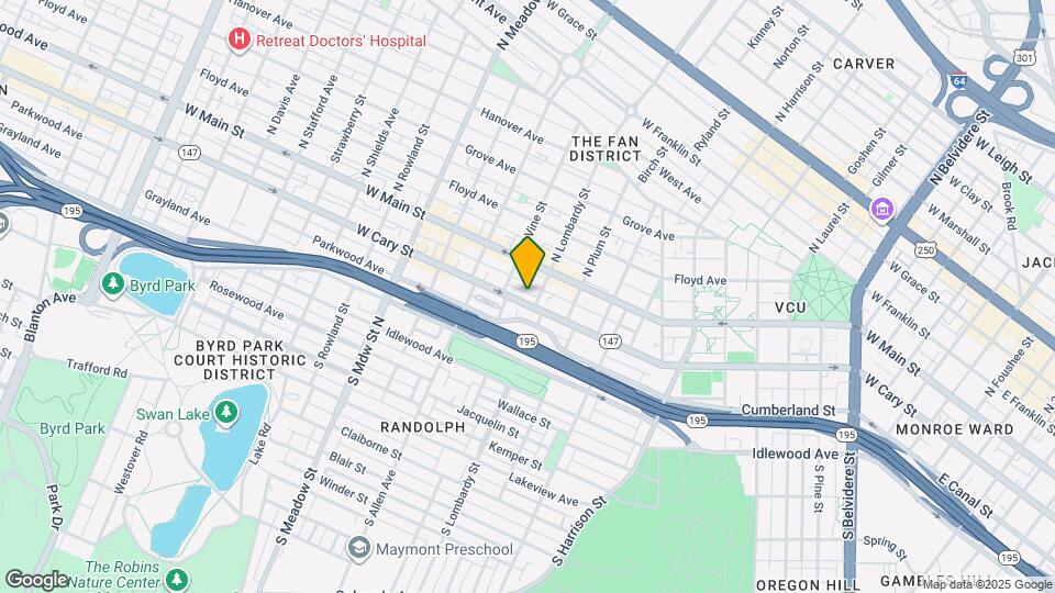 1608 W Cary St Map and Location Details