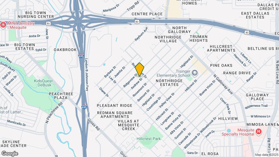 1421 Andrew St Map and Location Details