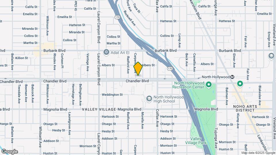 11829 Chandler Blvd Mapa y Detalles de la Ubicación