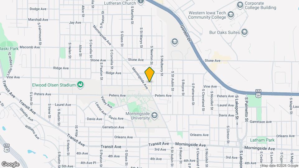 1329 S Newton St Map and Location Details