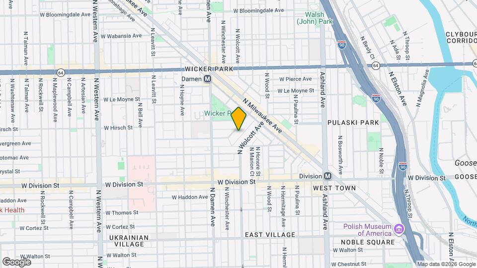 1921 W Evergreen Ave Map and Location Details