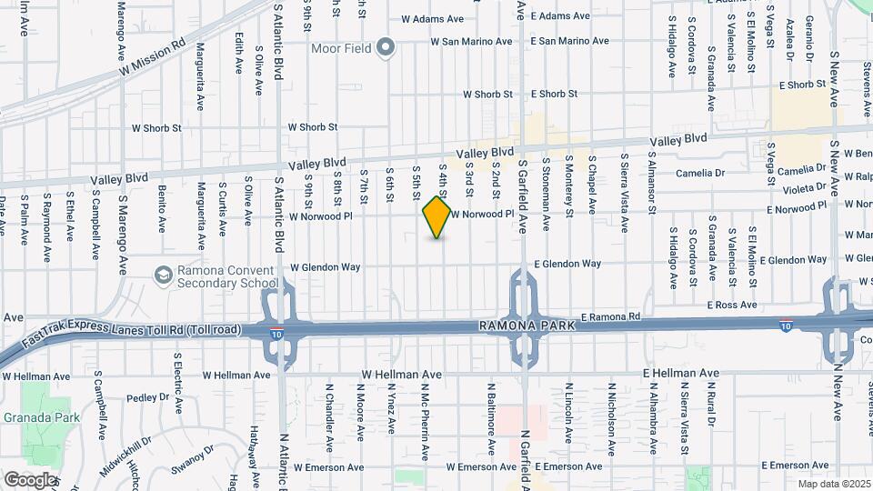 1705 S 4th St Map and Location Details