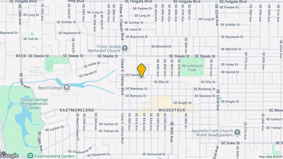 4121 SE Ellis St Map and Location Details