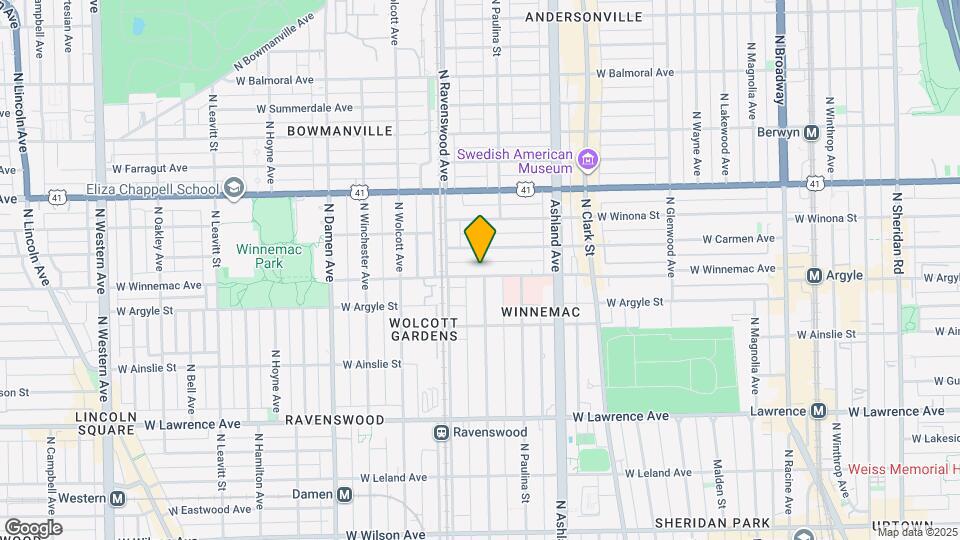 1744 W Winnemac Ave Map and Location Details