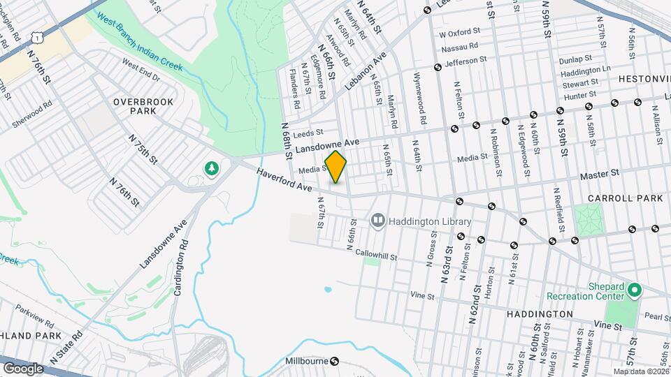 6623 Haverford Ave Map and Location Details
