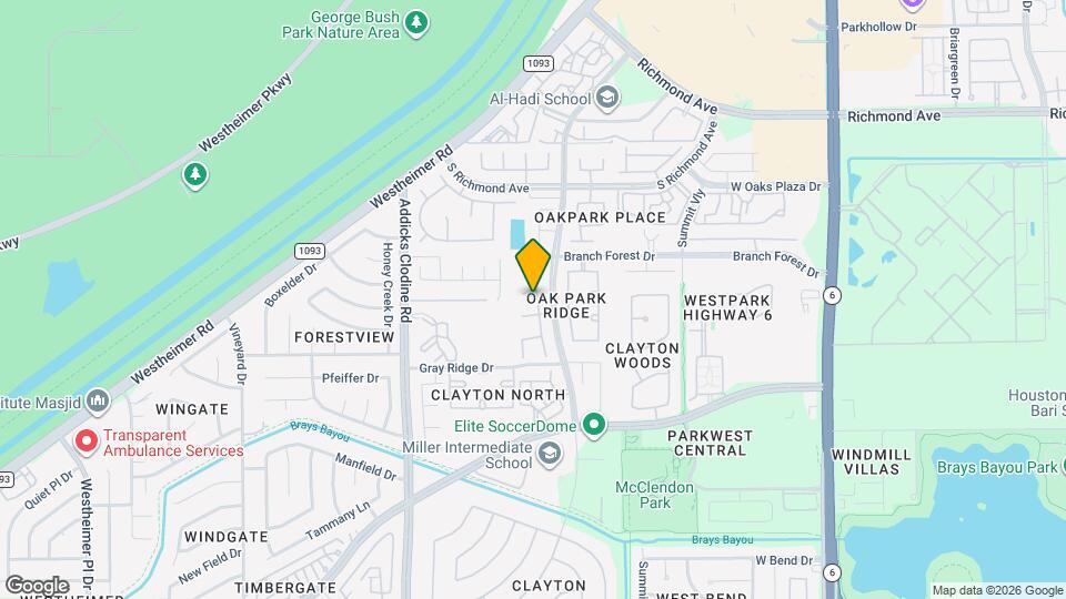 15003 Changing Oak Ridge Ct Map and Location Details