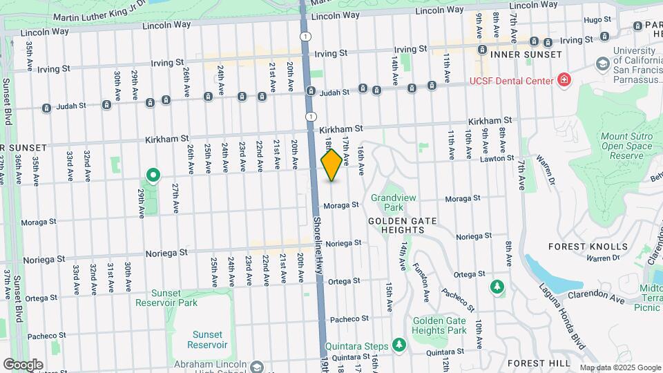 1648 18th Ave, Unit Law Map and Location Details