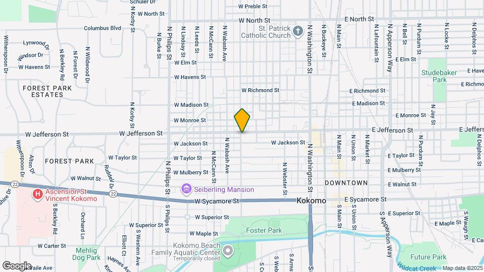 723 W Jefferson St Map and Location Details