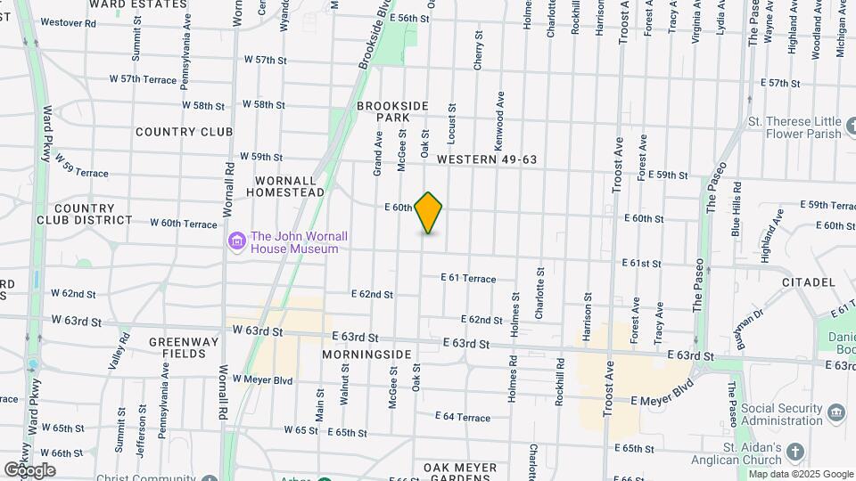 6035 Oak St, Unit 1 Mapa y Detalles de la Ubicación