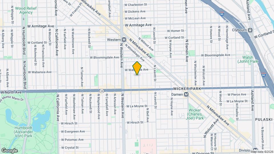 1650 N Oakley Ave Map and Location Details