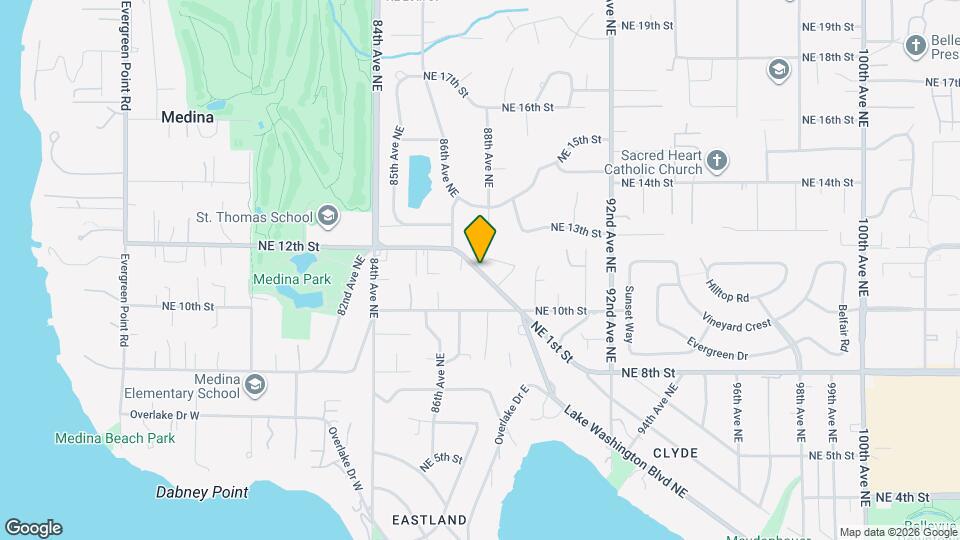 9544 Lake Washington Blvd NE Map and Location Details