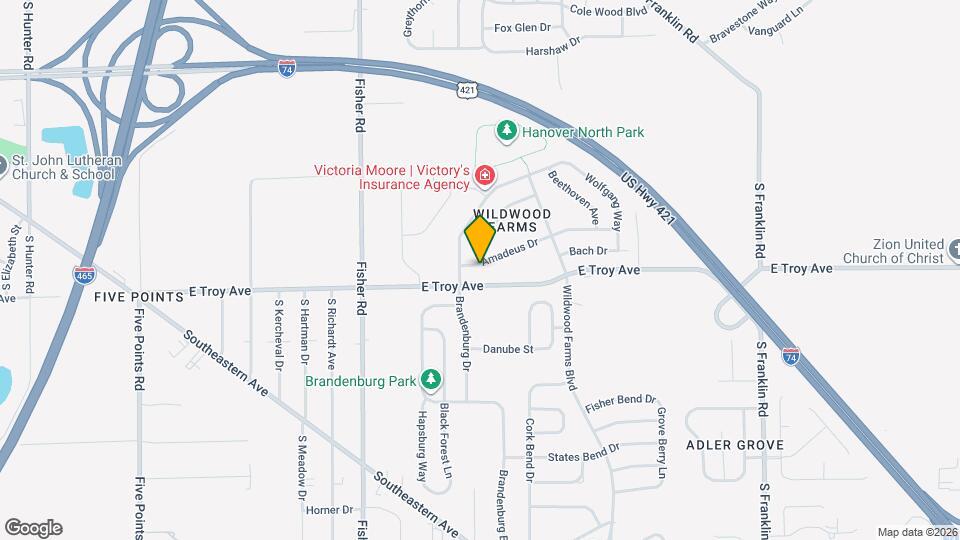 7739 Amadeus Dr Map and Location Details