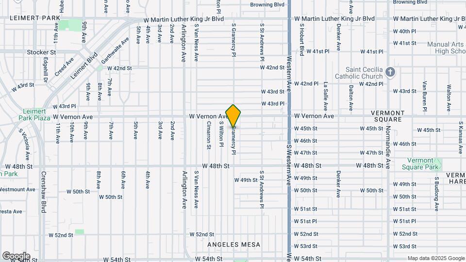 4503 S Gramercy Pl Map and Location Details