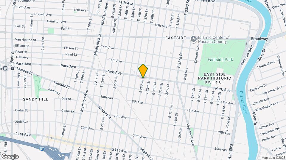 681 E 28th St Map and Location Details