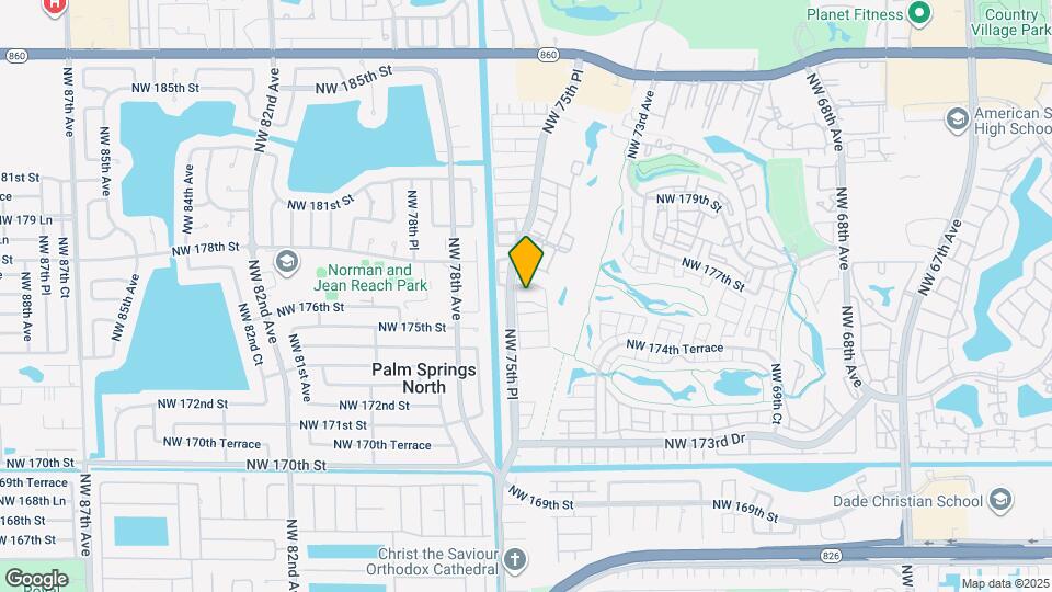 7551 NW 176th Terrace Map and Location Details