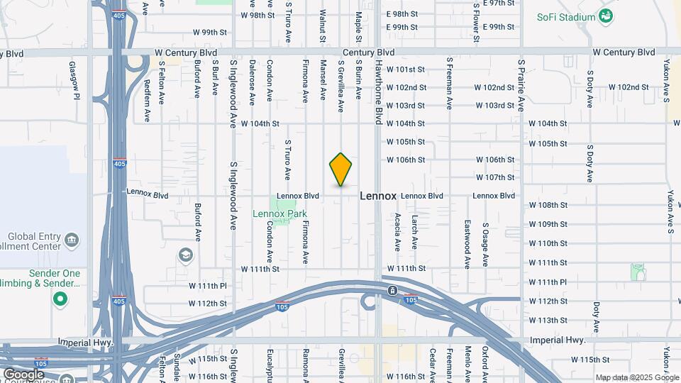 10727-10729 S Grevillea Ave Map and Location Details