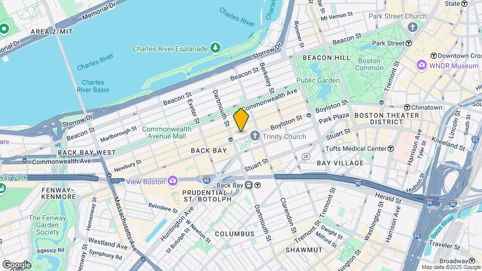 581 Boylston St Map and Location Details