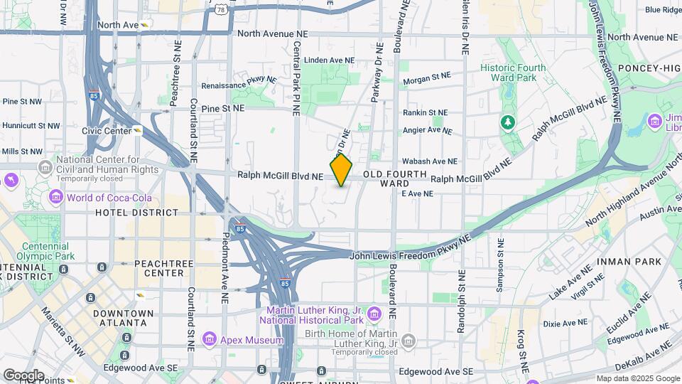375 Ralph McGill Blvd NE Map and Location Details