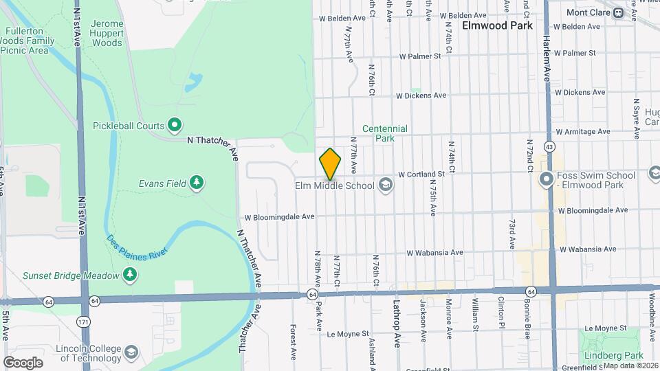 1838 N 77th Ct Map and Location Details