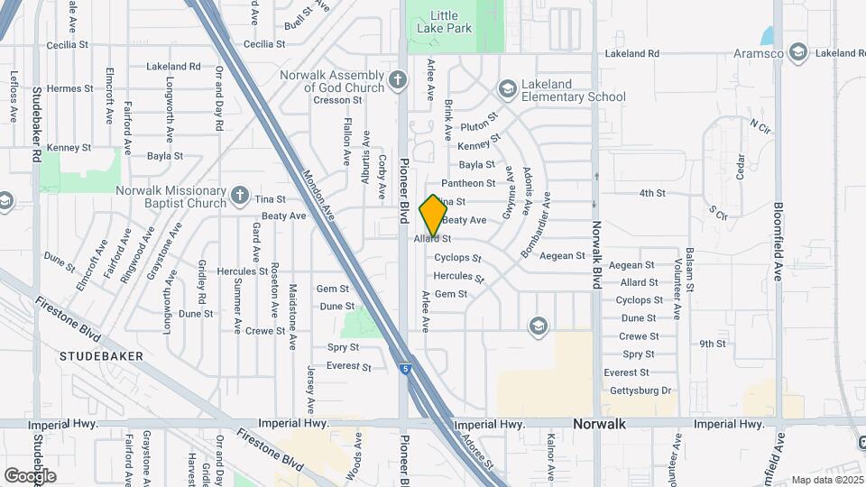 11838 Allard St Map and Location Details