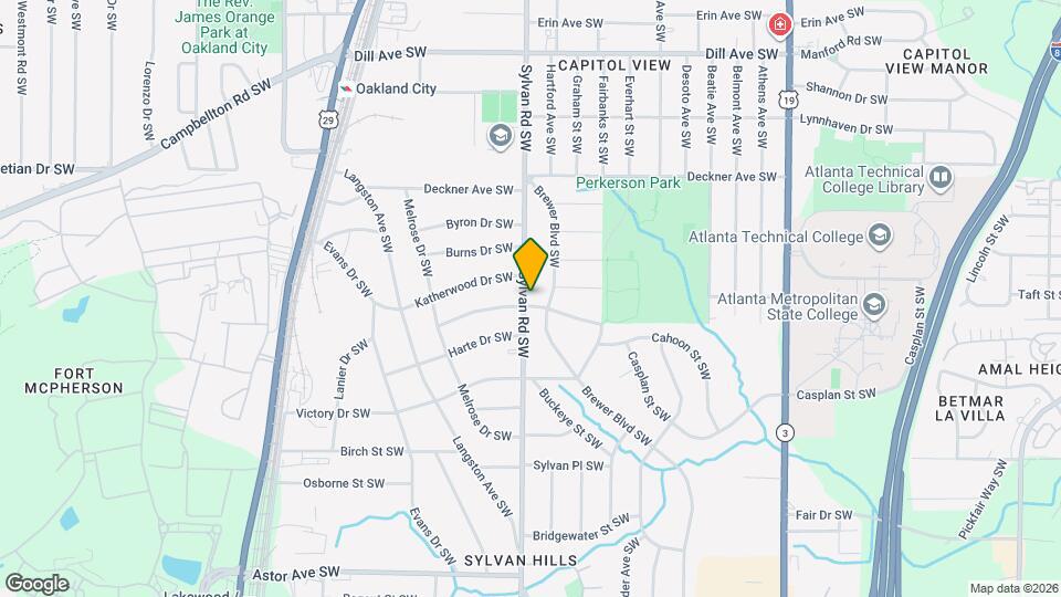 1630 Sylvan Rd SW Mapa y Detalles de la Ubicación