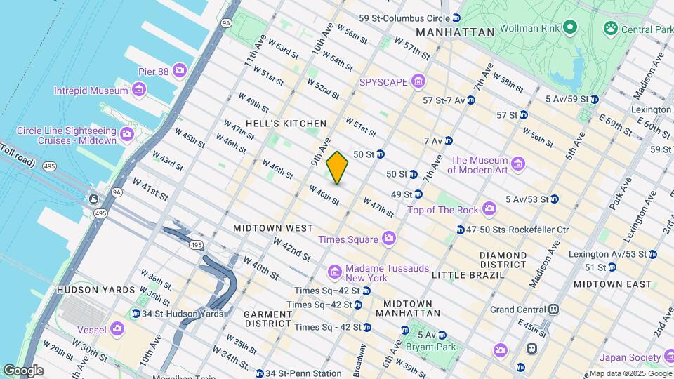 318 W 47th St Map and Location Details