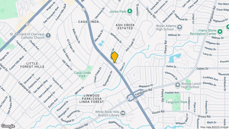 9520 Ash Creek Dr Mapa y Detalles de la Ubicación