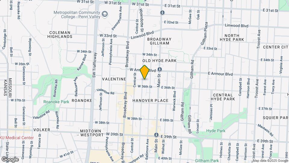3533-3535 Wyandotte St Map and Location Details