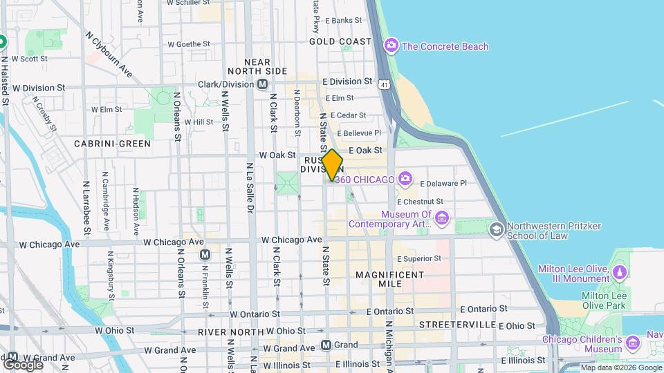 11 E Delaware Pl Mapa y Detalles de la Ubicación