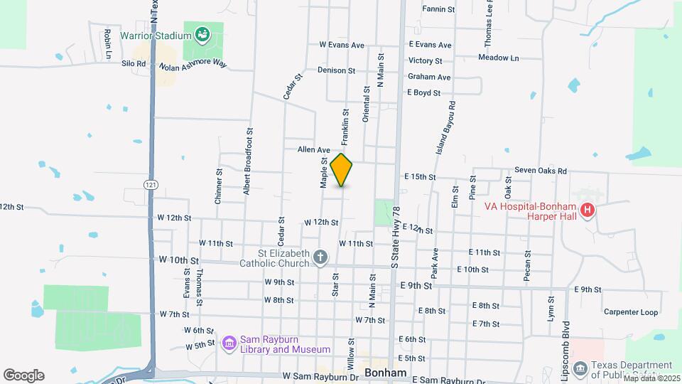 1325 Franklin St Map and Location Details