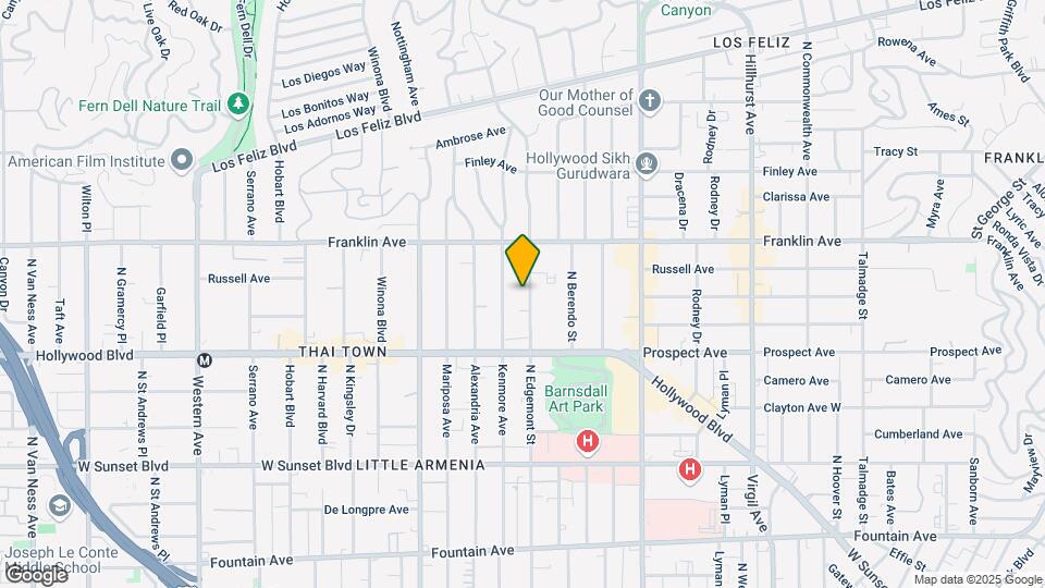 1801 N Edgemont St Mapa y Detalles de la Ubicación