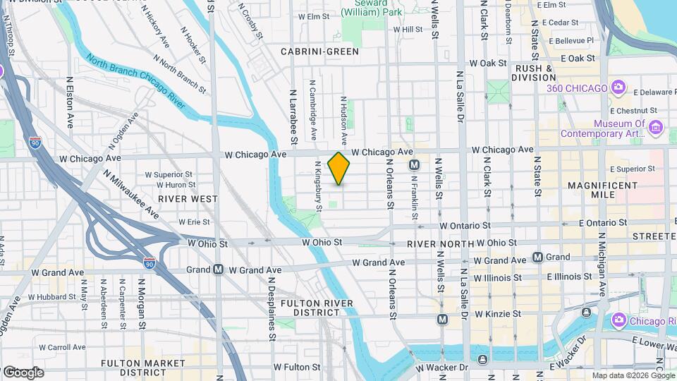 438 W Huron St Map and Location Details