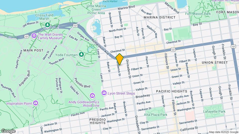 2946 Broderick St Map and Location Details
