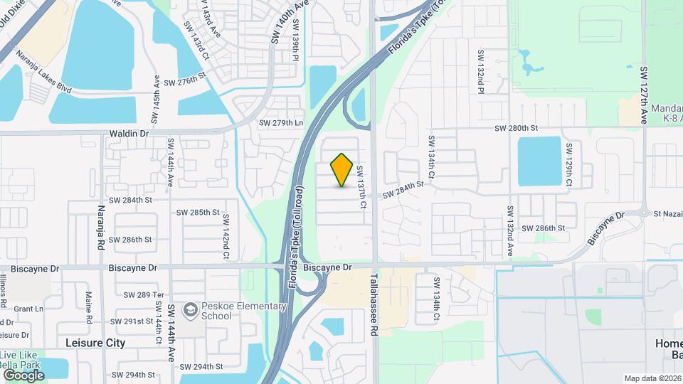 13758 SW 283rd Terrace Map and Location Details