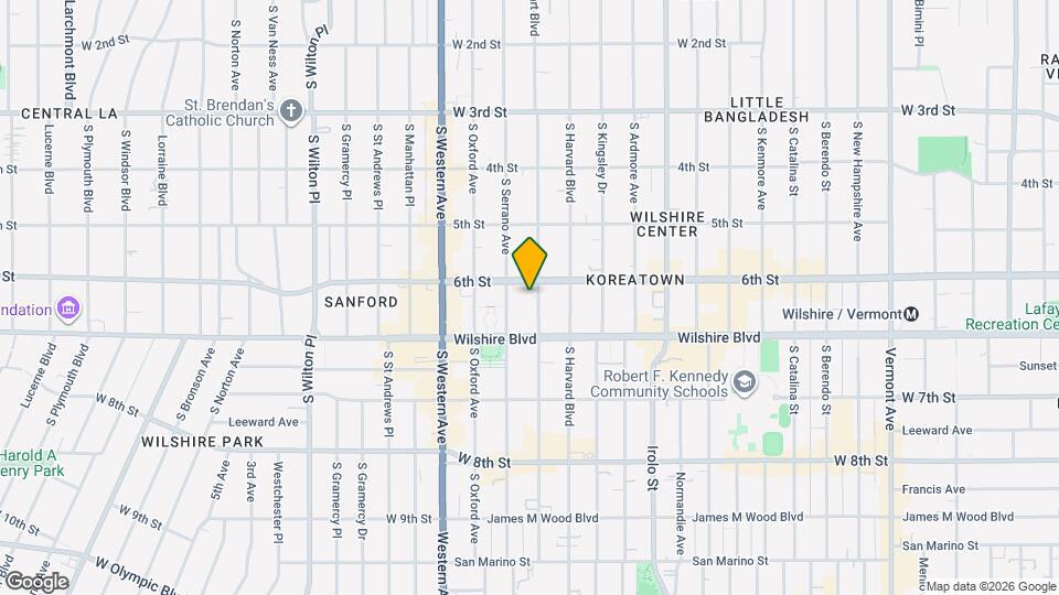 611 S Hobart Blvd Map and Location Details